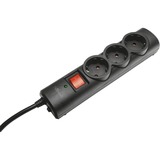 Trust Surge Protector 3 ports stekkerdoos Zwart, 21056