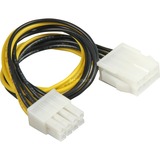 goobay 8-Pin EPS Verlengkabel 28 cm Zwart/geel, Bulk