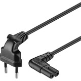 goobay 97350 Stroomkabel 90° Zwart, 2 meter