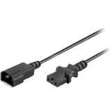 goobay Voedingskabel verlenging 50cm verlengkabel Zwart