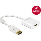 DeLOCK DisplayPort > HDMI adapter Wit, 0,2 meter, 4K