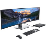 Dell UltraSharp U4919DW 49" Curved Monitor Zwart/zilver, 2x HDMI, DisplayPort, 5x USB-A 3.2 (5 Gbit/s), 2x USB-B 3.0, USB-C