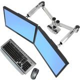 Ergotron LX Dual Side-by-Side Arm monitorarm Zilver/zwart