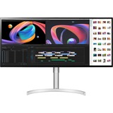 LG 34WK95U-W 34" 4K Ultra HD UltraWide Monitor Zwart/zilver, 2x HDMI, DisplayPort, 2x USB-A 3.2 (5 Gbit/s), USB-B 3.0, Thunderbolt 3