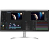 LG 34WL850-W 34" UltraWide Monitor Zwart/zilver, 2x HDMI, 1x DisplayPort, 1x USB-A 3.2 (5 Gbit/s), 1x Thunderbolt 3