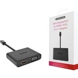 Sitecom Mini-DisplayPort naar HDMI + VGA 2-in-1 adapter Zwart, CN-347