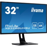 iiyama ProLite XB3288UHSU-B1 32" 4K Ultra HD Gaming Monitor Zwart, 2x HDMI, DisplayPort, 2x USB-A 3.2 (5 Gbit/s)