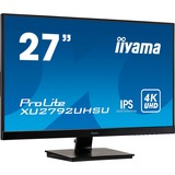iiyama XU2792UHSU-B1 27" 4K Ultra HD Monitor Zwart, HDMI, DisplayPort, DVI-D, 2x USB-A 3.2 (5 Gbit/s)