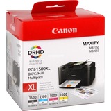 Canon Multipack PGI-1500XL inkt Zwart, Geel, Cyaan, Magenta