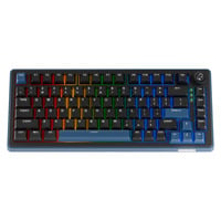 Ducky OK-M-75 RGB mechanisch toetsenbord Zwart, US lay-out (QWERTY), KTT Linear, 75%, RGB, Hot-swap, PBT, 2.4 GHz | Bluetooth | USB-C