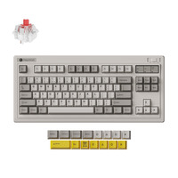 Keychron R3-M1 QMK Wireless Mechanical Keyboard Grijs, US lay-out (QWERTY), Keychron Super Red, 80% (TKL), RGB, Cherry PBT, Hot swap, 2.4 GHz / Bluetooth 5.3 / USB-C