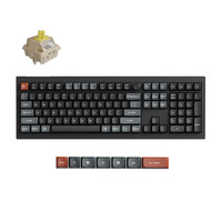 Keychron V6 Ultra 8K Wireless Custom Mechanical Keyboard, toetsenbord Zwart, US lay-out, Keychron Silk POM Banana, 100%, RGB, Hot swap, 2.4 GHz / Bluetooth 5.3 / USB-C