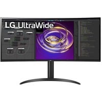LG UltraWide 34WP85CP-B 34" curved monitor Zwart, 2x HDMI, 1x DisplayPort, USB-A, USB-C, Sound