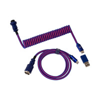 Keychron Premium opgerolde pilotenkabel - Direct Donkerpaars