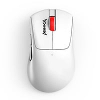 Monka Rapid G982W gaming muis Wit/rood, 800 - 12.000 DPI, 2.4 GHz / Bluetooth / USB