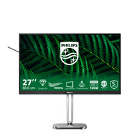 Philips 27B2G5601 27" monitor Zilver/zwart, HDMI, DisplayPort, USB, LAN, Audio