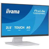 iiyama ProLite T2252MSC-W2AG 21.5" touchscreen monitor Wit (mat), 100 Hz, HDMI, DisplayPort, USB 3.2 Gen 1, Audio, Touchscreen 