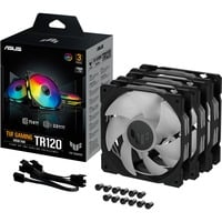 ASUS TUF Gaming TR120 ARGB Pack, 3 stuks case fan Zwart/transparant