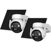 Imou AOV PT 4G Kit met Solar Panel, 2 pack beveiligingscamera Wit, 4G + Wi-Fi Dual, 5MP, AI Powered Human Detection