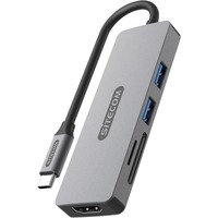 Sitecom 5-in-1 USB-C Multiport dockingstation Grijs