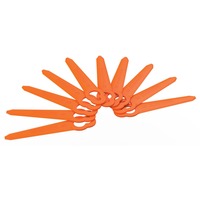 BLACK+DECKER 20 vervangmessen voor strimmer reservemes Oranje, 25 cm