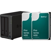 Synology DS723+ incl. 2x HAT3300-4T 4 TB harde schijf nas Zwart, 2x LAN, 1x USB 3.2 Gen 1