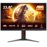 AOC 24G4HA 23.8" gaming monitor Zwart/rood, 200 Hz, HDMI, DisplayPort, Audio