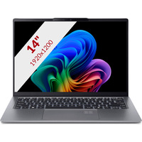 Acer Swift Go 14 AI SFG14-64-R50P 14"  Copilot+ laptop Zilver | Ryzen AI 7 350 | Radeon 860M | 32 GB | 1 TB SSD