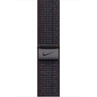 Apple Geweven sportbandje van Nike - Zwart/blauw (45 mm) armband Zwart/blauw