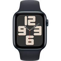 Apple Watch SE (2023) smartwatch Donkerblauw/donkerblauw, 44 mm, Sportbandje (M/L), Aluminium