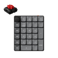 Keychron K0 Max QMK Draadloos Numpad Zwart, Keychron Milk PoM Switch (Red), RGB Backlight (Hot-swappable), 2.4 GHz / Bluetooth / USB