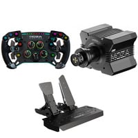 MOZA GS V2P GT stuurwiel + R9 V3 stuurbasis + SR-P (Throttle + Brake) Bundel Zwart, Basis, stuur en pedalen