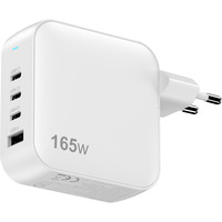 Sitecom 165W GaN Power Delivery wandoplader Wit, 3x USB-C, 1x USB-A