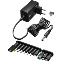 goobay Universele voeding 3 V - 12 V, Max. 27 W  oplader Zwart, Incl. 11 stekkeradapters