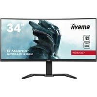 iiyama G-Master Red Eagle GCB3481WQSU-B1 34" Curved UltraWide gaming monitor Zwart, 180Hz, HDMI, DisplayPort, Audio, AMD Free-Sync