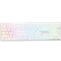 Ducky Zero 6108 Pure White, gaming toetsenbord Wit, US lay-out, Cherry MX2A Blue, RGB leds, Double-shot PBT, hot swap, 2.4GHz | Bluetooth | USB-C