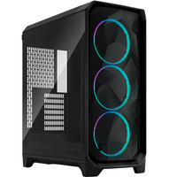 Fractal Design Meshify 3 RGB TG Light Tint midi tower behuizing Zwart | 2x USB-A | 1x USB-C | RGB | Tempered Glass
