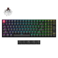 Keychron K4X-B3 RGB mechanisch toetsenbord Zwart, US lay-out (QWERTY), Keychron Super Brown, 96%, RGB, Cherry Double-shot PBT Keycaps, Bluetooth | USB-C