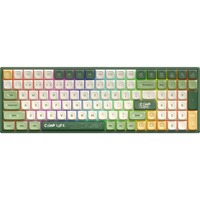 Iqunix F97 Camping Wireless Mechanical Keyboard Groen, US lay-out (QWERTY), Cherry MX Brown, 96%, RGB leds, Hot-swappable, PBT, 2.4GHz | Bluetooth 5.1 | USB-C