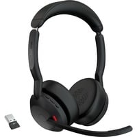 Jabra JBR Evolve2 55 UC Stereo Link380a on-ear headset Zwart