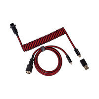 Keychron Premium opgerolde pilotenkabel - Direct Rood