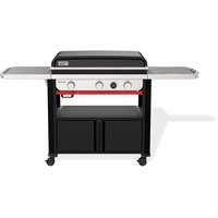 Weber SLATE GPD Premium Stand-up Griddle 76 cm bakplaat gasbarbecue Zwart, 3 branders | opklapbare zijtafels | kastruimte | 260 °C en hoger