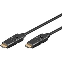 goobay High-speed HDMI 360° kabel met Ethernet Zwart, 3 meter