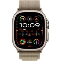 Apple Watch Ultra 2 smartwatch Olijfgroen, Titanium, 49 mm, Alpine-bandje (Small), GPS + Cellular