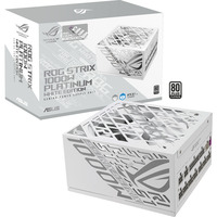 ASUS ROG Strix Platinum White Edition (ROG Equalizer) modulaire 1000 watt voeding  Wit, 1x 12V-2x6, 4x PCIe