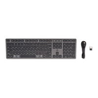 HP 720 Multi-Device Rechargeable Wireless Keyboard Zwart, EU lay-out (QWERTY), 100%, 2.4 GHz / Bluetooth