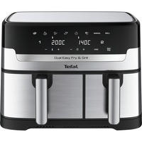 Tefal Easy Fry & Grill Dual EY905D 8.3L XXL heteluchtfriteuse Roestvrij staal/zwart, 2.2 kg | 8.3 liter