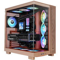 Thermaltake View 380 XL TG ARGB Gravel Sand midi tower behuizing Lichtbruin | 2x USB-A | 1x USB-C | RGB | Window