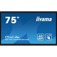 iiyama TE7514MIS-B1AG 75" 4K Ultra HD Public Display Zwart (mat), 4x HDMI, 1x DisplayPort, WLAN, BT, Sound, Touch