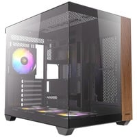 Antec CX800 Wood ARGB midi tower behuizing Zwart | 2x USB-A | Tempered Glass